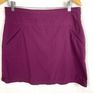 Athleta Skort Women's Size 8 Purple Ripstop Side Zip‎ Cinch Drawstring Hiking